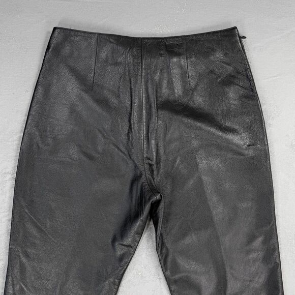 Vintage Lucky Leather Black Leather Straight Leg Pants Women's 8 - Picture 6 of 6